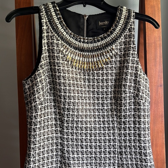 Laundry by Shelli Spiegel Herringbone Beaded Shift Dress - Picture 2 of 8